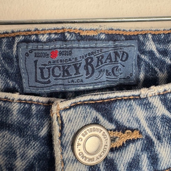 Lucky Brand Womens Embroidered Geometric Light Wash Denim Bootcut Jean Size 8 - Picture 3 of 6